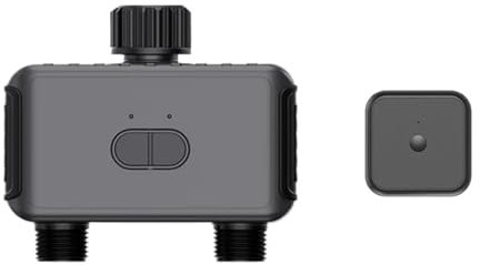 QZROPXOH 2 zone Smart Garden Watering Timer Wifi Automatic Drip Irrigation Controller Water Valve Garden Automatic Watering System(EU Timer with HUB)