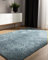 benuta Basic Hochflorteppich Teppich Wohnzimmer Sohari - Blau 60x120 cm - Minimalistischer Look - Weich & Waschbar - Für Schlafzimmer, Flur oder Esszimmer - Geeignet für Fußbodenheizung