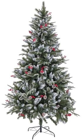 LOLAhome Árbol de Navidad Plegable Artificial con 1452 Ramas Mixtas ignífugas Verdes de 240 cm