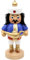 Dekohelden24 Orientalischer Holz Räuchermann, Räucherfigur, Rauchfigur, Räuchermännchen als Sultan mit Öllampe, L/B/H 8 x 7 x 16 cm.