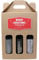 Personalised Christmas Design Kraft Beer Box Carrier & 3 Bottles of Beer Gift Set For Men, Dad, Son & Grandad (Hawkstone Beer 4.8% vol) (Red Christmas Design)