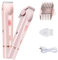 Silky Splash Rasierer, SilkySplash Dual-Head Intimrasierer für Frauen, 2‑in‑1 Elektrischer Damenrasierer, IPX7 Wasserdicht, Wet & Dry Sanft zur Empfindlichen Haut (Rosa)