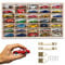 ArtTwist Modellauto Vitrine | Hot Wheels Aufbewahrung zu 35 Fächen | Sammlervitrine Hängend 49,5cm x 28,5cm x 4cm | Setzkasten Holz für Wanddeko und Organisation (Regal ohne Motiv)