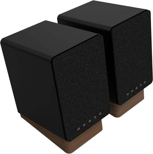 Onkyo GX-10DB diffusori attivi USB-C, nero | Diffusori attivi con woofer da 3, USB-C, Line/Phono, ingresso ottico, sub-out e Bluetooth 5.3 LE Audio.