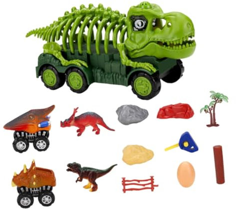 KONTONTY 1 Set Giocattoli Dino Car per Auto Istantanea Forma per Compleanni e Speciali Materiali Sicuri e Colorati