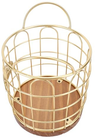 SENECESLI Kaffeekorb, Robuste Charmante Moderne ästhetische Massivholz -Basis -Kaffee Code Halter Erosionsbeständigkeit für das Restaurant (GOLD)