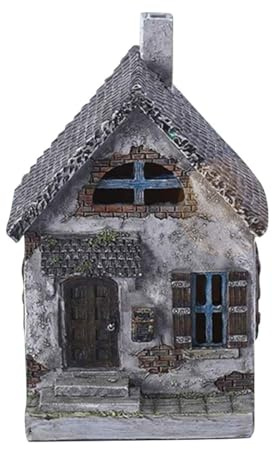 SEWACC Gartenhaus Dekoration Kunstharzhaus für Außenbereich mit Detailgetreuer Gestaltung und Vielseitiger Nutzung als Kleines Hausornament