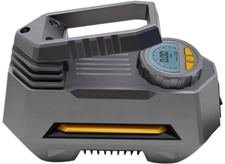 QTwgrCHng Pompa per Pneumatici Portatile Wireless Ricaricabile con compressore d'Aria Elettrico 12V Compatibile con la Barca da Viaggio in Auto