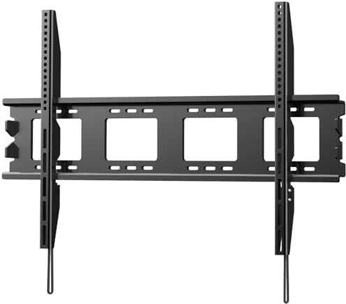 GLWIXY TV Wall Mount Fixed for 50-120 inch LED LCD OLED Flat Curved Screen 55 65 75 85 86 Max VESA 900X600mm Up to 265lbs Large Low Profile Heavy Duty 98+ 100+ TV Bracket with Safe Quick Release Lock