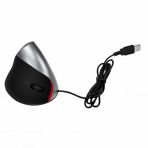 Bewinner Souris Ergonomique Verticale Filaire USB avec 5 Boutons, Micro D'Ordinateur Optique pour Ordinateur Portable, Souris Ergonomique avec Câble de 4,4 Pieds