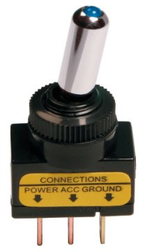 Pilot LA_45561 Ein-/ Ausschalter mit blauer LED, 12V, 20A