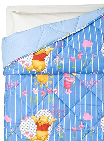 Steppdecke Einzelbett Winnie the Pooh Herzen blau Caleffi