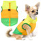 Idepet Hundemantel mit Leine und Anker, Patchwork, gepolstert, für Chihuahua-Kostüm, Mops, XS, S, M, L, (M, Grün)