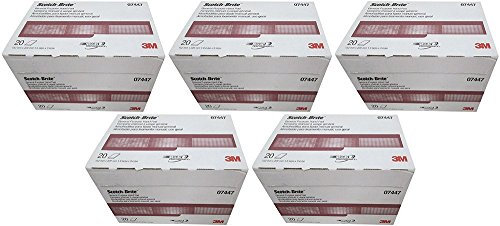 3M 07447 Scotch-Brite bweUA Maroon General Purpose Hand Pad, 20 Count (5 Pack)