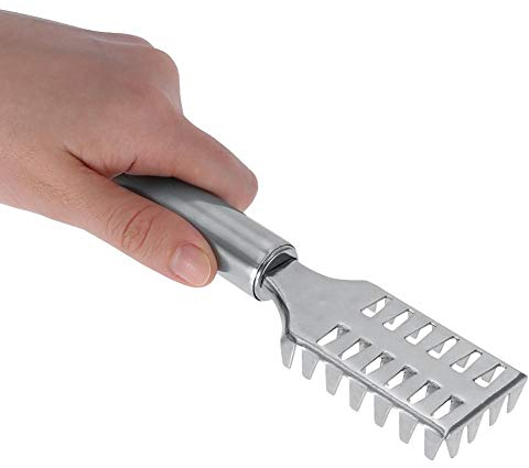 TOPINCN Pulizia veloce Pesce Scale,Strumento di pulizia del pesce del rasoio della scala di raschiatura del pesce della maniglia di acciaio inossidabile della scala di pesci