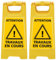 Lot de 2 Chevalet de signalisation - Attention Travaux en Cours - Dimensions 600x300mm