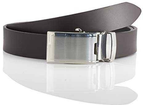 LINDENMANN Herren Ledergürtel/Herren Gürtel Automatik, Rindleder, dunkelbraun