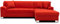 DOMO. collection Ecksofa Capri, Sofa in L-Form, Couch, Polsterecke, Eckcouch, Sofa-Garnitur 239 x 152 x 75 cm (BxTxH), rot