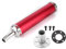 Exhaust Muffler-Auspuffschalldämpfer Edelstahl, Auspuffschalldämpfer Schalldämpfer 20 Mm/0,8 Zoll Modifizierte Teile Für 2-Takt-Motorrad(Rot)