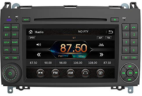 AWESAFE Autoradio 2 Din pour Mercedes-Benz Vito Viano Sprinter W639/Classe B W245/Classe A W169,Lecteur CD/DVD 7 Pouces Écran Tacile HD avec GPS Navigation/Commande au Volant/Aide au Stationnement,USB