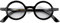LONDON MOLE Runde Lesebrille | Moley-Brille | Coole Leser | Stilvolle Brille für Herren Damen Unisex | Federscharniere | Schwarz Glänzend | +1,0 Vergrößerung
