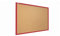 ALLboards Tableau en Liège avec Cadre en Bois Rouge 90x60cm, Tableau d'Affichage Liège, Tableau pour Épingles