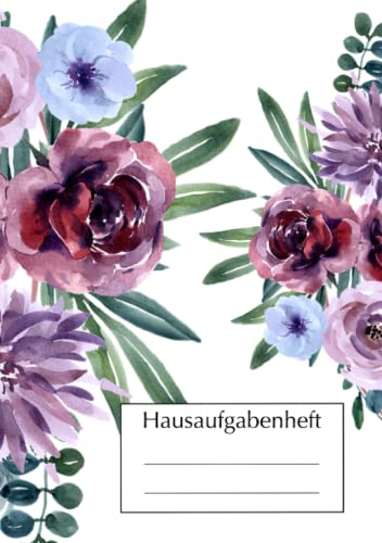 Hausaufgabenheft: Hausaufgabenheft Blumen, ohne Datum, DIN A5
