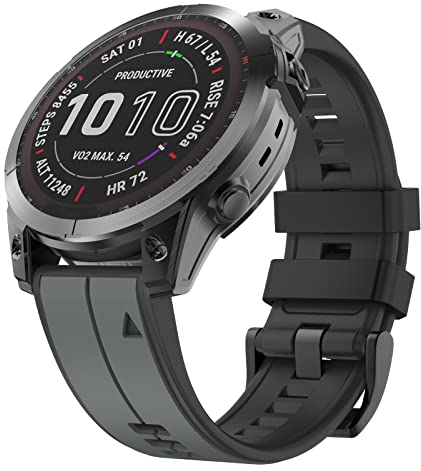 MYSNBKN Fenix 7 Armband 22 mm Silikonbänder für Fenix 5/Fenix 5 Plus/Fenix 6/Fenix 6 Pro/Fenix 7/Fenix 8 47mm/Forerunner 935/Forerunner 945/Approach S60/Quatix 5