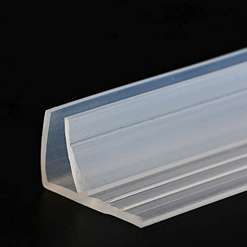 Bande d'étanchéité pour porte de douche en forme de F - 2 m - Épaisseur du verre : 6 mm - Pour porte incurvée et verticale
