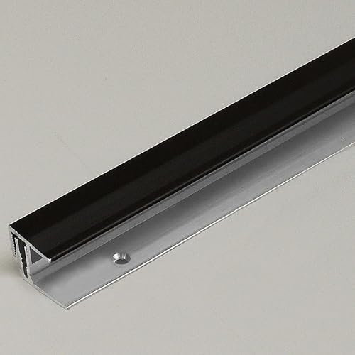 Profilo di finitura, alluminio, acciaio inossidabile, larghezza 21,5 mm, lunghezza 900 mm, sistema forato/a clic, profilo di chiusura a clic, 1 pezzo