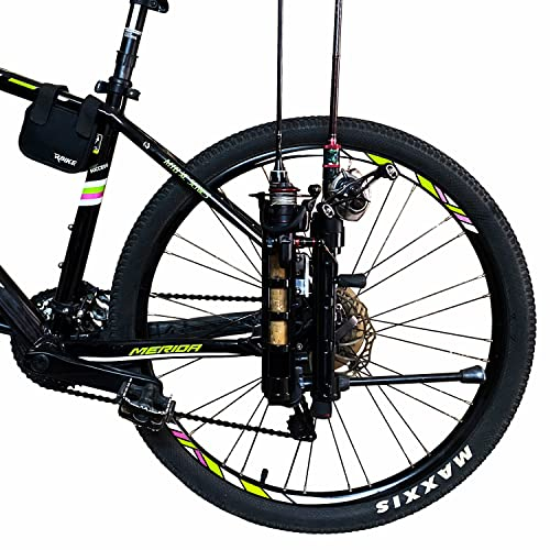 Fahrrad-Angelrutenhalter, 2-Rohr-Angelrutenhalter, Fahrrad-Angelrutenhalter, hält 2 Ruten, einfach zu montieren