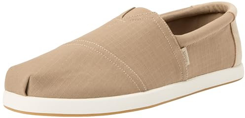 TOMS ALP FWD, Mocasín Plano Hombre, Dune-Lona de algodón Reciclado Ripstop, Gamuza Envejecida, 40.5 EU