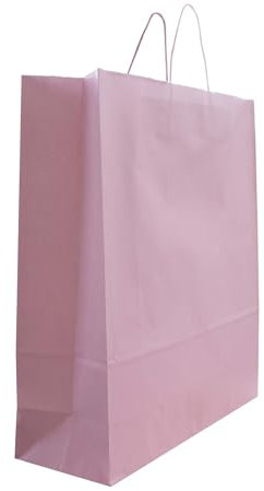 50x Papiertüten Zartes Rosa - Papiertragetaschen - 49 x 15 x 45 cm - Rosa - 50 stück