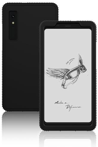 INSOLKIDON Compatible con Onyx Boox Palma Tablet Funda Protectora de Silicona Bumper Protección Carcasa con Soporte Función (Negro)