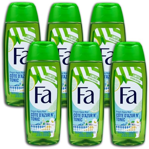 Fa Côte D'Azur n'Tonic Shower Gel 6 x 250 ml Pack of 6