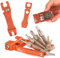 IMPALAPRO Kit Réparation Vélo 20 en 1 Ultraléger et Compact (117,5g) en Alliage de Chrome-Vanadium (CRV) - Outil Vélo Multifonction - Multitool Vélo - Outillage Velo (Orange)