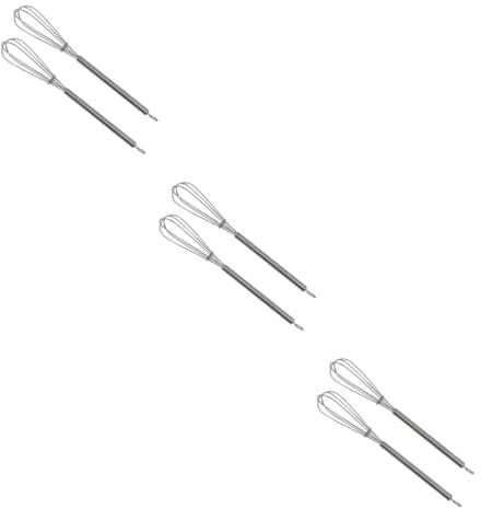 PLAFOPE 3 Sets Haarfärbemittel-mischwerkzeuge Salon-schneebesen Haarmischer Edelstahl Kompakt Praktischer Haken Zur Aufbewahrung 2 Stück * 3