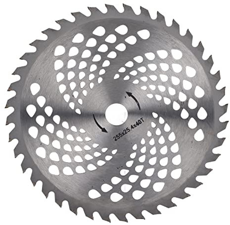 Kadimendium Freischneider-Trennscheiben, 255 X 25,4 Mm, Hochgeschwindigkeitsstahl-Rasentrimmer-Sägeblatt für Gartensträucher