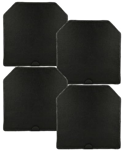vhbw 4x Filtres à charbon actif compatible avec Miele DA 447-4 | DA 447, DA 249-4, DA 249-2, DA 446-4, DA 446 hotte aspirante - 24,5 x 24,5 x 2 cm
