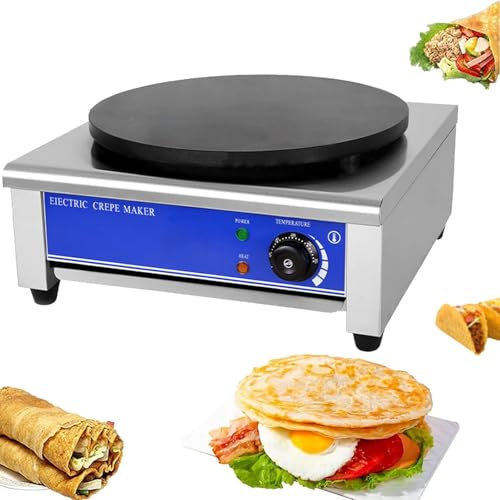 DPLXQPP Commercial Pancake Machine,Pancake Baking Machine,50-300°c Adjustable Thermostat,2800w Power and Temperature,Can Make Pancake Eggs,Omelette Bread,220V