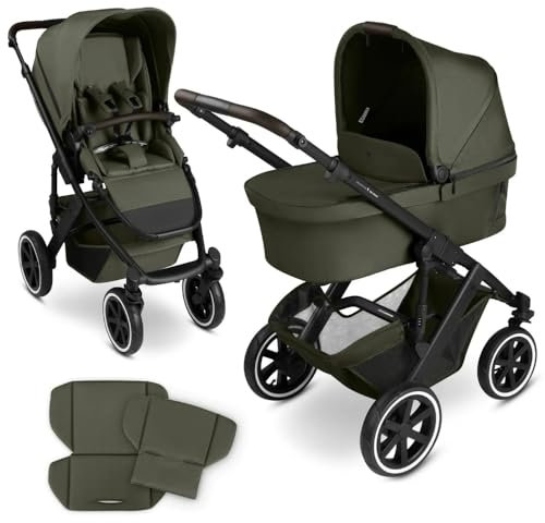 ABC Design Kinderwagen Salsa 5 Air Avocado - 2in1 Kombi-Kinderwagen ab Geburt mit Luftreifen, Federung & großer Babywanne