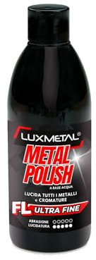 Lux Metal - Metal Polish Lucidante Ultra Fine FL 250 Gr Pasta abrasiva per metalli acciaio inox alluminio ottone bronzo rame oro argento elimina graffi ossidazioni cromature auto carrozzeria (250 Gr)