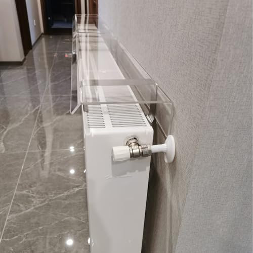 FOELANNE Floating Radiator Shelfd Drackets, 30 40 50 60 70 CM Home Radiator Top Cover with Bracket,Kitchen/Entryway/Patio/Children's Room Over Radiator Shelf Easy Fit(60cmx15cm)
