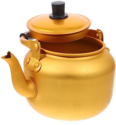 PAMINGONO Aluminium Tea Kettle for Stovetop 1l Yellow Thickened Rice Wine Pot Kitchen Home Hot Water Kettle Suitable for Serving and Restaurant Use