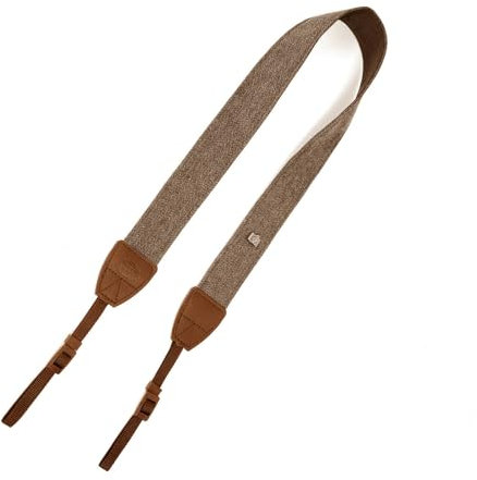Smomend Sangle pour Appareil Photo Réglable, Cordon Appareil Photo, Bandoulière Confortable en Néoprène avec Dragonne de Fixation, Idéale pour Photographie Longue Durée, Sangle Lavable (Brun)