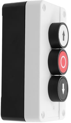 DECOMELODY Kasten Druckknopfkasten kunststoffgehäuse schutzbox Schalterbox Kunststoffschalter Schaltersteuerung Klingel verkabelt Pusher Druckschalter Ring Not-Aus-Taste Notfall Knopf Plastik