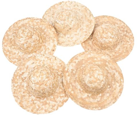 DIYEAH 5St Mini-Strohhut kindermütze caps für für kollegen Small hat Props Miniaturhüte handmass Mini -Strohhut Strohhut-Foto-Requisiten Kleiner Hut Foto-Requisite