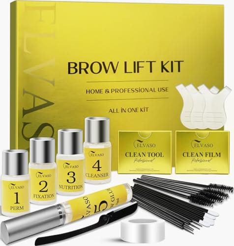 Brow Lift Kit Sourcil, Kit Lamination Sourcils DIY à la Maison, Résultat Professionnel Instantané pour des Sourcils Plus Denses, Plus Épais et en 3D, Facile à Utiliser et Effet Longue Durée