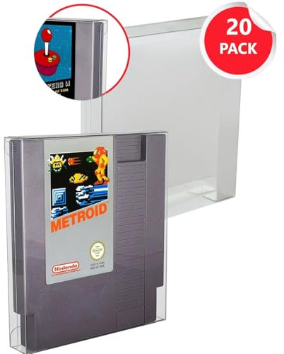 Link-e : 20 X Boitier de Protection en Plastique Compatible avec Cartouche de Jeu sur Console Nintendo NES Entertainment System