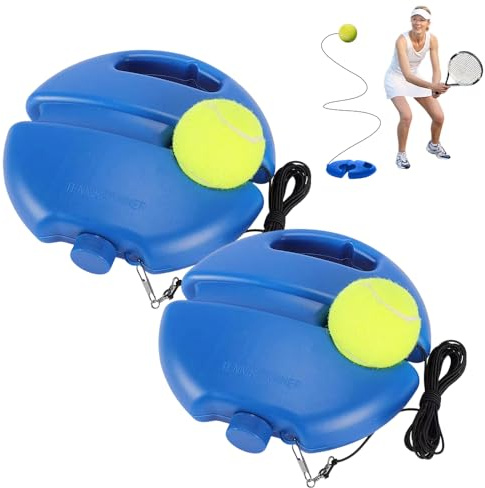 ComedyKing Tennis Trainer Set mit Tennisball, innovatives Ballspiel für Draußen, Tennistraining Tennistrainer Gummiband für Draußen, im Garten Selbststudium Praxis Tennisball Training Tool (2pcs)
